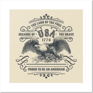 America 1776 Land Of The Free Posters and Art